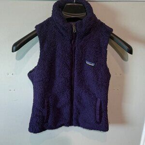 Patagonia Los Gatos Vest Womens Extra Small Purple Fleece Vintage Deep Pile EUC
